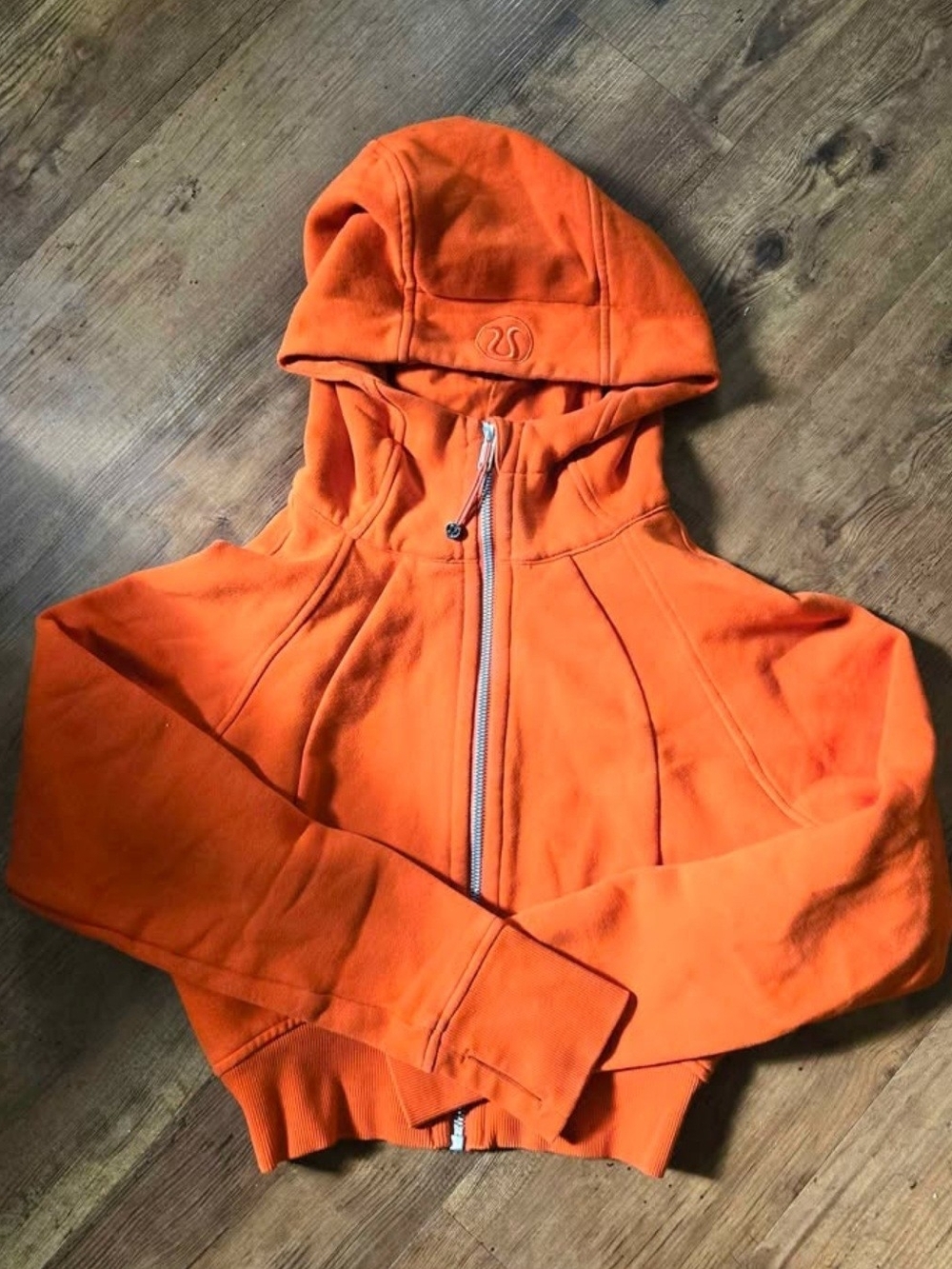 lululemon athletica Orange Hooded Zip Sweatshirt